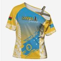 Personalised Vanuatu Sanma Day Cross Shoulder Shirt Special Style - Polynesian Pride