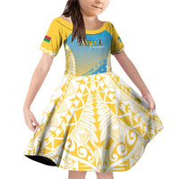 Personalised Vanuatu Sanma Day Family Matching Off Shoulder Short Dress and Hawaiian Shirt Special Style - Polynesian Pride