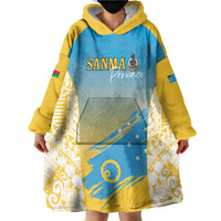 Personalised Vanuatu Sanma Day Wearable Blanket Hoodie Special Style - Polynesian Pride