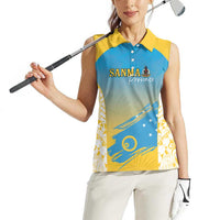 Personalised Vanuatu Sanma Day Women Sleeveless Polo Shirt Special Style - Polynesian Pride