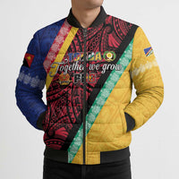 Love Torba PNG Day Bomber Puffer Jacket Together We Grow - Polynesian Pride