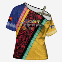 Love Torba PNG Day Cross Shoulder Shirt Together We Grow - Polynesian Pride