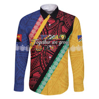 Love Torba PNG Day Family Matching Off Shoulder Maxi Dress and Hawaiian Shirt Together We Grow - Polynesian Pride