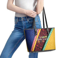 Love Torba PNG Day Leather Tote Bag Together We Grow - Polynesian Pride