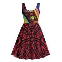 Love Torba PNG Day Midi Dress Together We Grow - Polynesian Pride