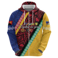 Love Torba PNG Day Zip Hoodie Together We Grow - Polynesian Pride