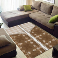 Beige Hawaii Paniolo Quilt Motif Area Rug