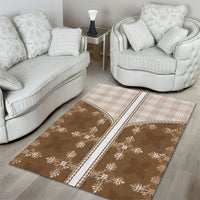 Beige Hawaii Paniolo Quilt Motif Area Rug