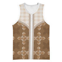 Beige Hawaii Paniolo Quilt Motif Basketball Jersey