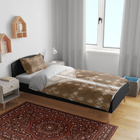 Beige Hawaii Paniolo Quilt Motif Bedding Set