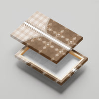 Beige Hawaii Paniolo Quilt Motif Canvas Wall Art