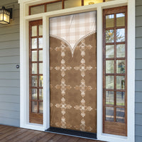 Beige Hawaii Paniolo Quilt Motif Door Cover