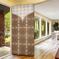Beige Hawaii Paniolo Quilt Motif Door Cover