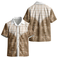 Beige Hawaii Paniolo Quilt Motif Kid Hawaiian Shirt