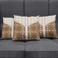 Beige Hawaii Paniolo Quilt Motif Pillow Cover