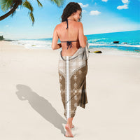 Beige Hawaii Paniolo Quilt Motif Sarong