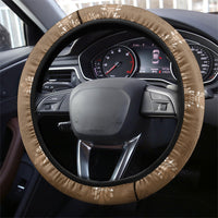 Beige Hawaii Paniolo Quilt Motif Steering Wheel Cover