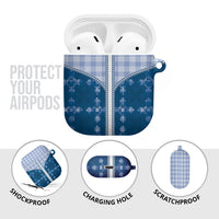 Blue Hawaii Paniolo Quilt Motif AirPods Case