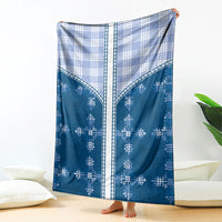 Blue Hawaii Paniolo Quilt Motif Blanket