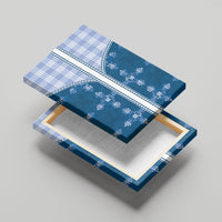 Blue Hawaii Paniolo Quilt Motif Canvas Wall Art