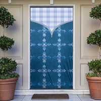 Blue Hawaii Paniolo Quilt Motif Door Cover