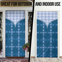 Blue Hawaii Paniolo Quilt Motif Door Cover