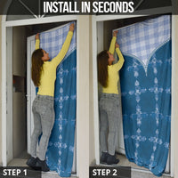 Blue Hawaii Paniolo Quilt Motif Door Cover