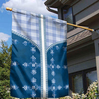 Blue Hawaii Paniolo Quilt Motif Garden Flag