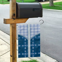 Blue Hawaii Paniolo Quilt Motif Garden Flag