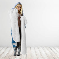 Blue Hawaii Paniolo Quilt Motif Hooded Blanket