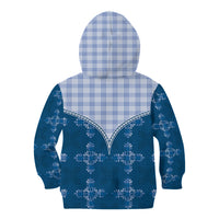 Blue Hawaii Paniolo Quilt Motif Kid Hoodie