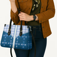 Blue Hawaii Paniolo Quilt Motif Leather Bag