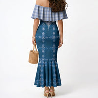 Blue Hawaii Paniolo Quilt Motif Mermaid Dress