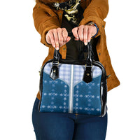 Blue Hawaii Paniolo Quilt Motif Shoulder Handbag