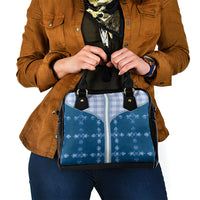 Blue Hawaii Paniolo Quilt Motif Shoulder Handbag