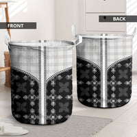 Black Hawaii Paniolo Quilt Motif Laundry Basket