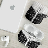 Black Hawaii Paniolo Quilt Motif AirPods Case