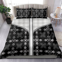 Black Hawaii Paniolo Quilt Motif Bedding Set