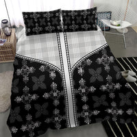 Black Hawaii Paniolo Quilt Motif Bedding Set
