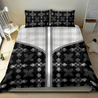 Black Hawaii Paniolo Quilt Motif Bedding Set
