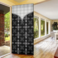 Black Hawaii Paniolo Quilt Motif Door Cover
