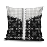 Black Hawaii Paniolo Quilt Motif Pillow Cover