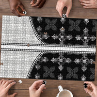 Black Hawaii Paniolo Quilt Motif Puzzle