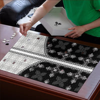 Black Hawaii Paniolo Quilt Motif Puzzle