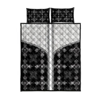Black Hawaii Paniolo Quilt Motif Quilt Bed Set