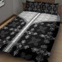 Black Hawaii Paniolo Quilt Motif Quilt Bed Set