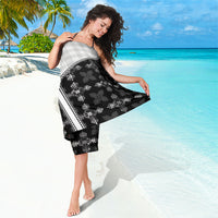 Black Hawaii Paniolo Quilt Motif Sarong