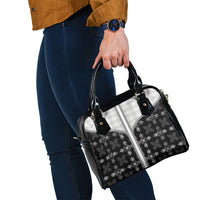 Black Hawaii Paniolo Quilt Motif Shoulder Handbag