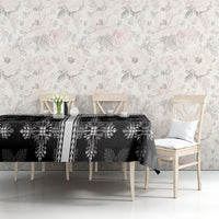 Black Hawaii Paniolo Quilt Motif Tablecloth
