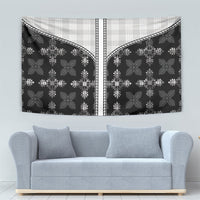 Black Hawaii Paniolo Quilt Motif Tapestry